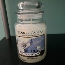 YANKEE CANDLE RETIRED WHITE CHRISTMAS RARE LARGE 22 oz UNLIT HARD TO FIND