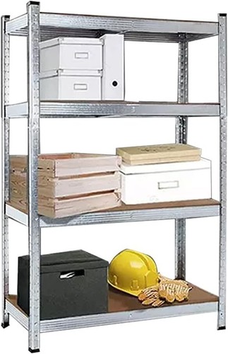 Garage Shelving Units 4 Tier Heavy Duty Metal Storage Racking Shelf -150x30x75cm - Picture 8 of 8