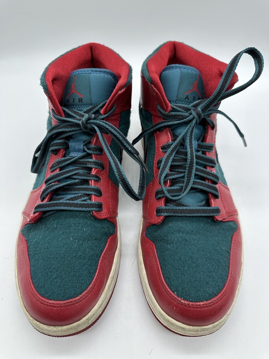 Air Jordan 1 Mid Men Basketball Gym Sneakers 633206-608 Gym Red Dark Sea Sz  10.5 | eBay