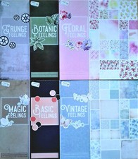 Designpapier Motivblock Papierblock Scrapbooking Feelings 30,5x30,5cm 24 Blatt
