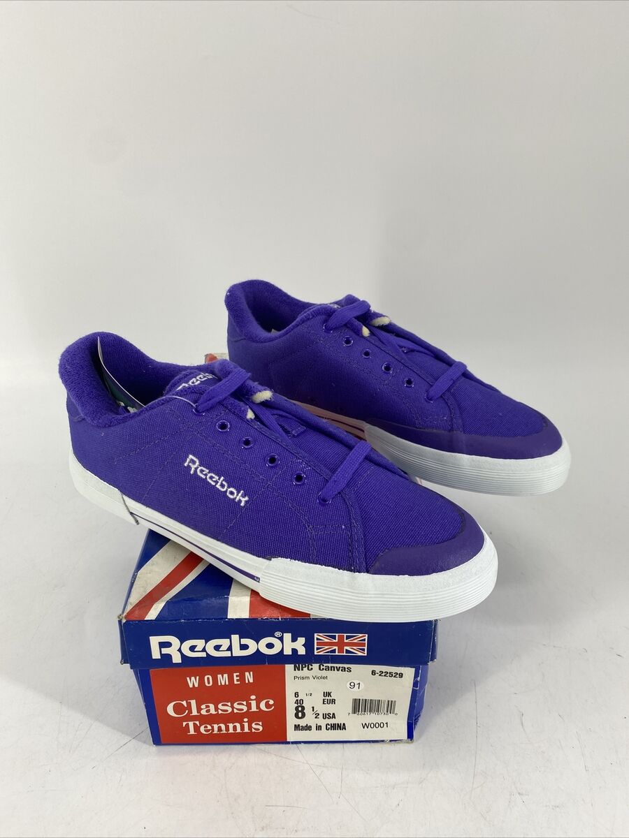RARE Vintage Women's Reebok Classic Tennis NPC Canvas Shoe RARE Vintage Women's Reebok Classic Tennis NPC Canvas Shoe