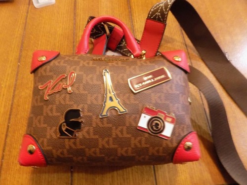 karl lagerfeld red crossbody bag