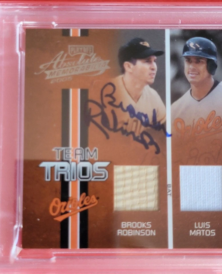 Brooks Robinson AUTÓGRAFO TARJETA AUTOMÁTICA CERTIFICADO PSA AUTÉNTICO &GU BAT #150 ORIOLES Foto 3 de 3