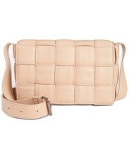 Sandro Roberts Woven Flap Crossbody Bag Taupe 