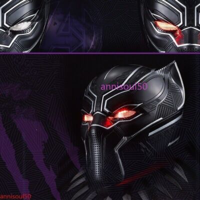 Wearable Marvel Black Panther Helmet 1:1 Collection Mask Touch Eye Light Cosplay