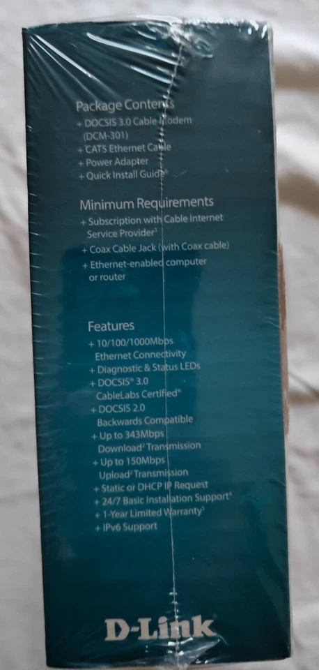 D-Link DOCSIS 3.0 Cable Modem DCM-301 343Mbps - Image 4 of 4