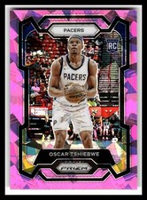2023-24 Panini Prizm #292 Oscar Tshiebwe Prizms Pink Ice