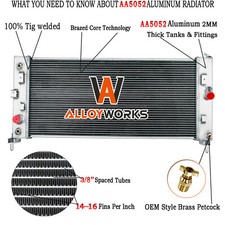 2 Row Radiator For 2006-2011 Chevy Impala 3.5L/05-08 Pontiac Grand Prix 5.3L