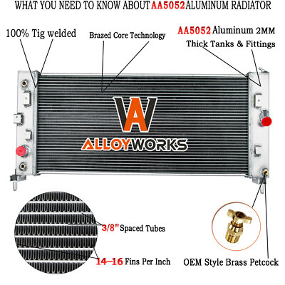 2 Row Radiator For 2006-11 Chevy Impala 3.5L/ 05-08 Pontiac Grand Prix 5.3L ONLY