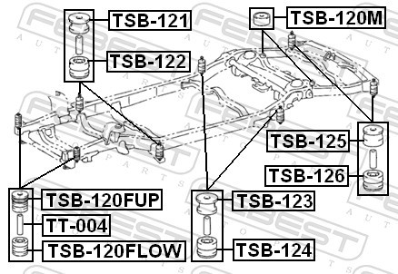 Fits FEBEST TSB-120FLOW FRAME CUSHION TOYOTA LAND CRUISER PRADO GRJ12 ⭐UK Stock⭐