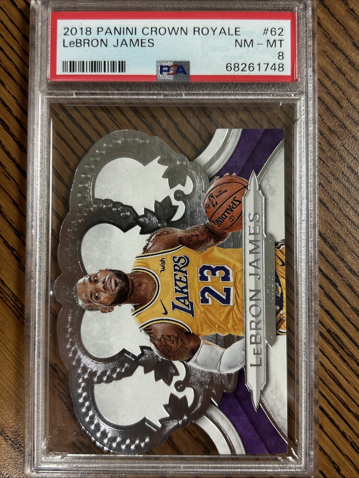 2018 Panini Crown Royale Lebron James PSA 8
