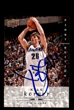 Signed Basketball Card Auto Kyle Korver 2008-09 Upper Deck First Edition #190
