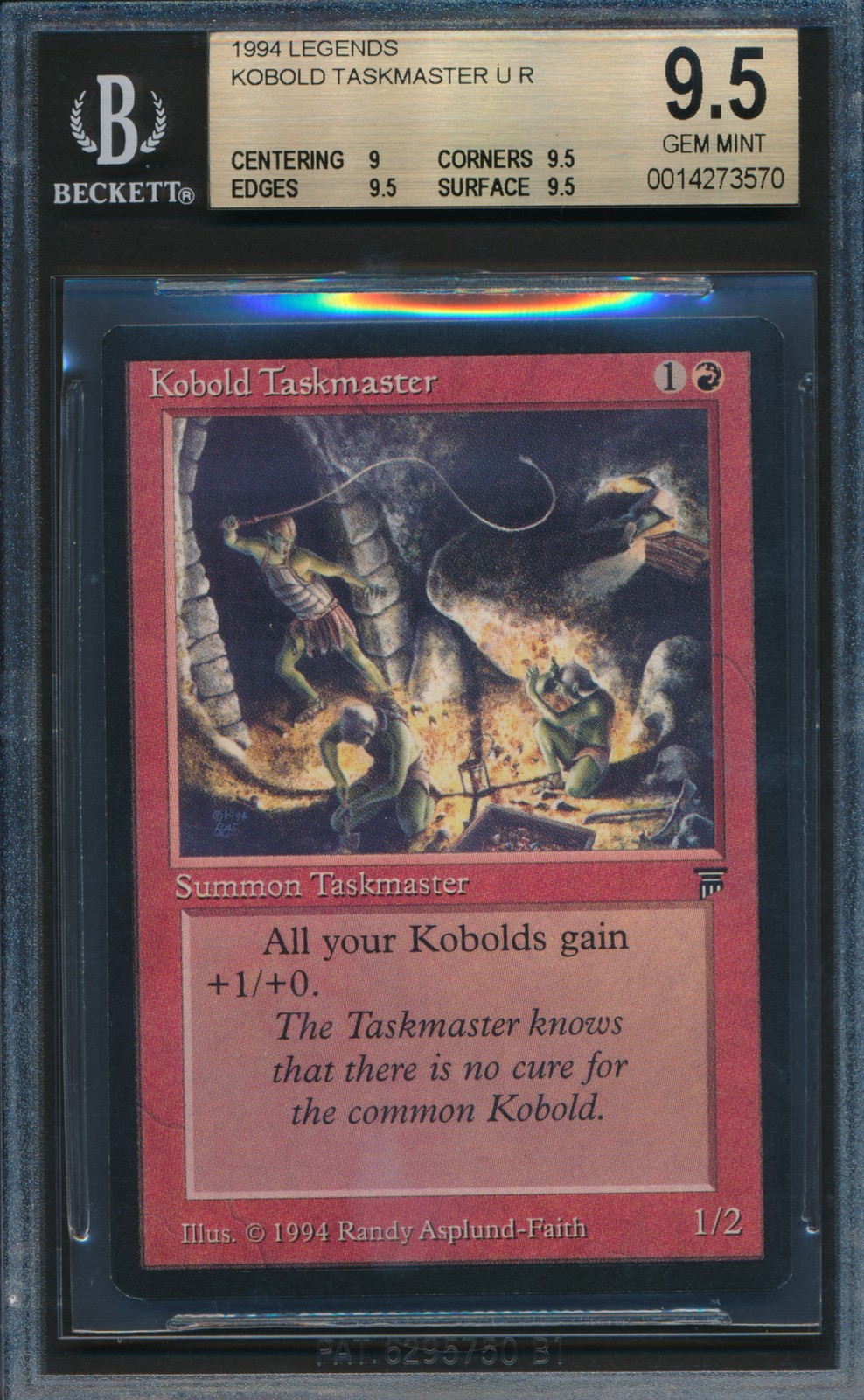 Legends Kobold Taskmaster BGS 9.5 Graded Magic MTG (3570)