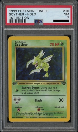 Scyther (1st Edition) graded PSA 7 for sale on eBay