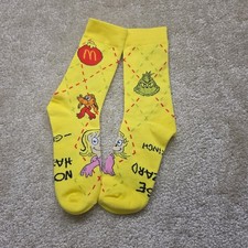 McDonalds The Grinch Crew Socks Yellow Christmas Cindy Lou Who Max Nose Hazard