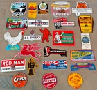 Lot of 24 Porcelain Enamel Signs – Mixed Designs, Vintage Style, single sided
