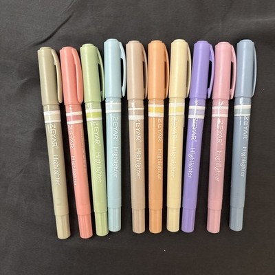 ZEYAR Chisel Tip Highlighter, Set of 10, Assorted colors