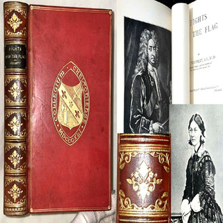 1912 FIGHTS FOR THE FLAG W FITCHETT LEATHER BRITISH MILITARY WAR F. NIGHTINGALE