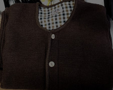 Country Maddox Trachtenweste Trachtenstrickjacke Trachtenjanker Gr. 56/58 braun