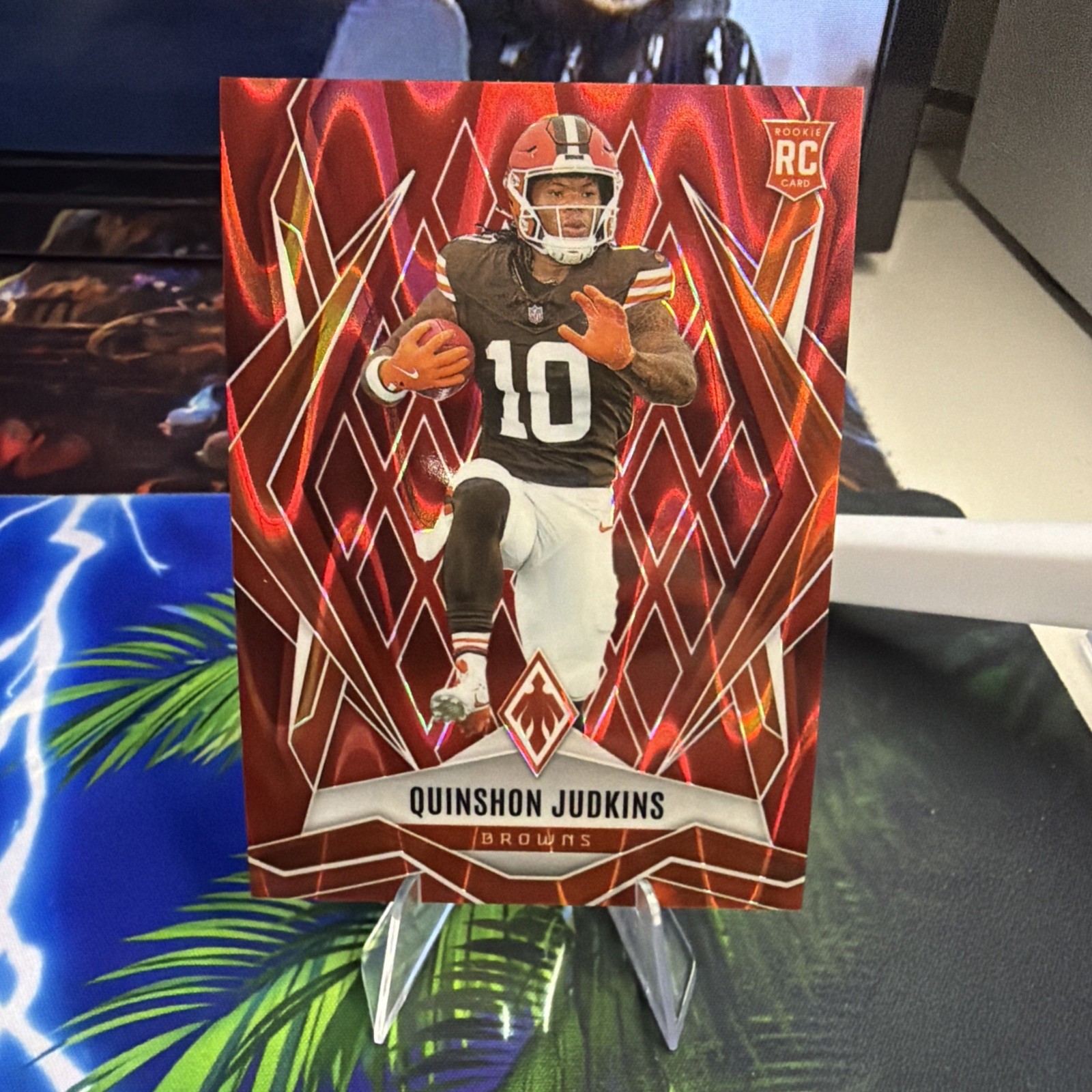 2025 Panini Phoenix #191 Quinshon Judkins Red Rookie 72/99 Browns Rookie RC