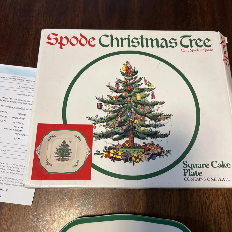 Spode Christmas Tree Square Cake Plate - Image 3 of 4