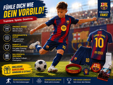Fußball Set Barcelona Fanartikel für Kinder Gr. 140