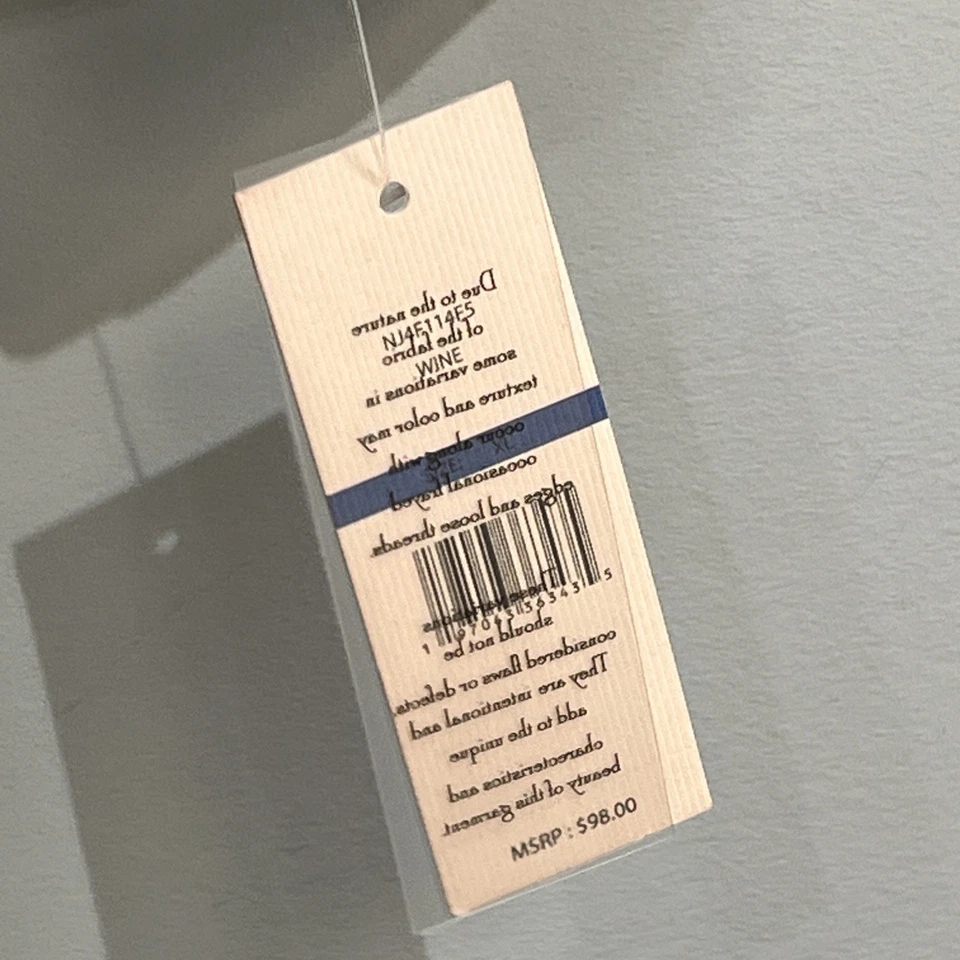 Chaqueta Nanette Lepore Mujer XL Vino Imitación Gamuza Blazer Largo Dorado Cremallera Oficina Foto 3 de 4