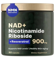 NAD+ Supplement for Anti-Aging Energy Focus & Nicotinamide Riboside Resveratrol