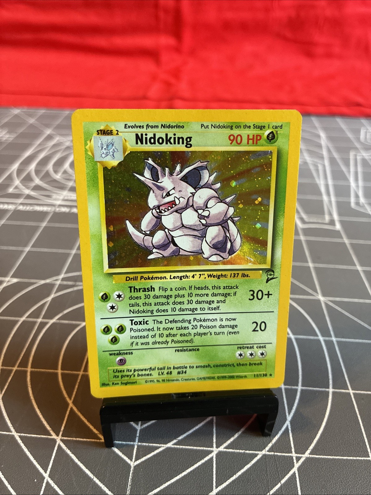 Vintage 2000 Pokemon Base Set 2 Nidoking 11/130 Holo Card