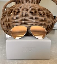 QUAY Australia x DESI SUNGLASSES  HIGH KEY AVIATORS  Gold MIRROR Lens