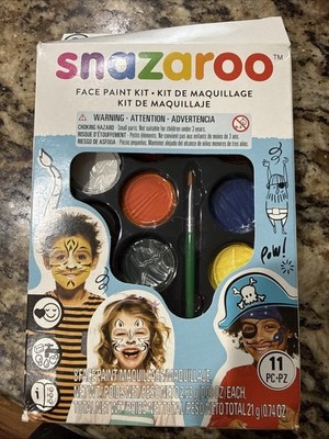 Snaxaroo Face Painting Kit 11 Piece Set With 8 Paint Colors