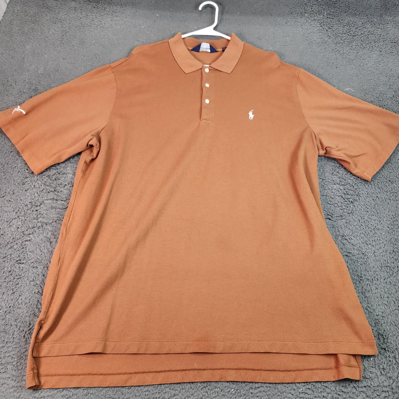 Polo Golf Ralph Lauren Polo Shirt Mens 2XL Orange Pima Cotton Stretch Pony