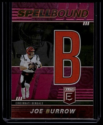 2022 Panini Donruss Elite - Spellbound Joe Burrow #SB-JB1 Pink Letter B