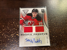 2013-14 Titanium Rookie Reserve Jersey Autograph STEFAN MATTEAU Auto 53/100