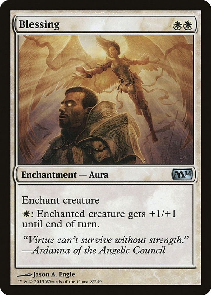 2013 Magic: The Gathering: Magic 2014 (M14) - Blessing (#8, U, Lightly Played)