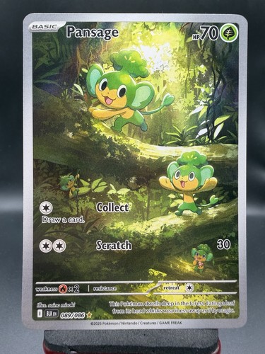 Black Bolt Pansage Full Art Illustration Rare 89/86 NM