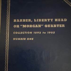 WOW!!!  BARBER QUARTER FOLDER 11 SILVER COINS SEE ALL PHOTOS!!!!!!!!!!!!!!!!!!!!