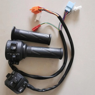 Electric Bike Accelerator Scooter Throttle +Turning/3 Speed/Reverse Switch