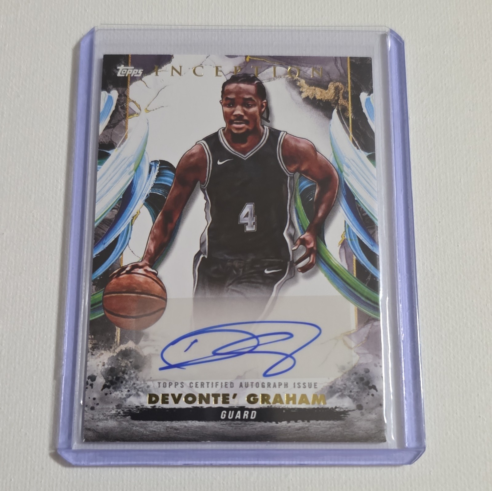 2024-25 Topps Inception Autographs Devonte' Graham #AC-DG San Antonio Spurs