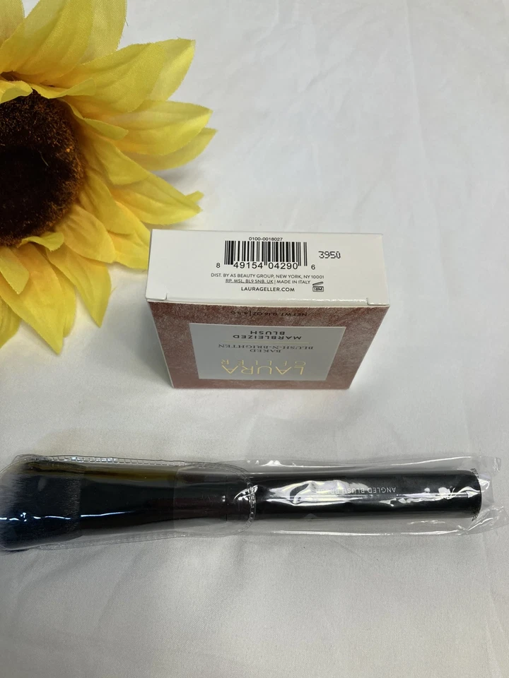 Rubor al horno Laura Geller-N-Brighten rubor marmoleado-POMELO ROSA Y cepillo LG Foto 4 de 4