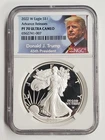 2022-W $1 Proof American Silver Eagle NGC PF70UCAM Advance Releases Donald TRUMP