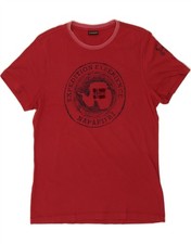 NAPAPIJRI Mens Graphic T-Shirt Top Large Red QI02