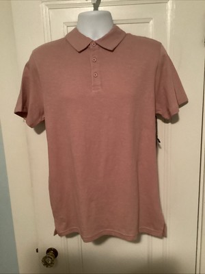 Saks Fifth Avenue Men s Light  Pink Polo Shirt XL 100% Cotton