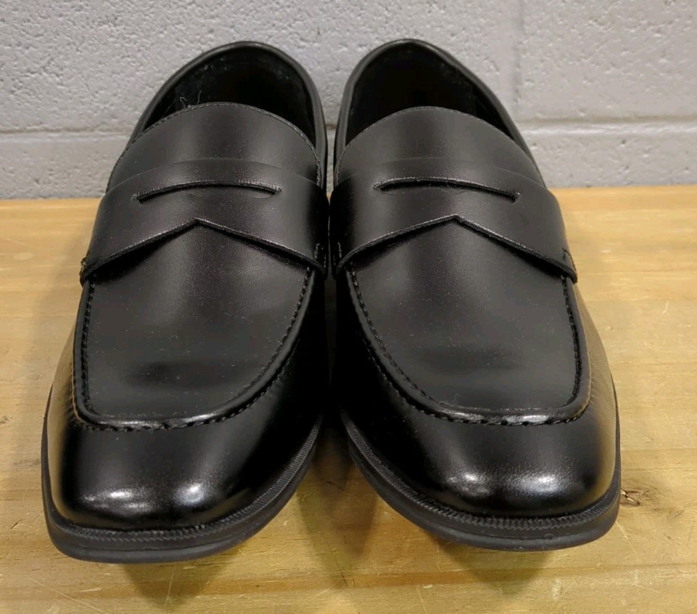Alfani NWT Sz 12 Men’s Black Sleek Penny Loafers (SH188) Alfani | Shoes | Alfani Faux Leather Memory Foam Penny  main image 2
