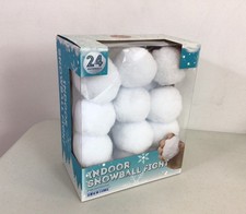 Indoor Snowball Fight Fake Snowballs Lot of 24 New