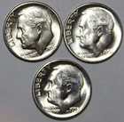 (3) Roosevelt Dimes - 1955D 1955P 1955S - #0686E