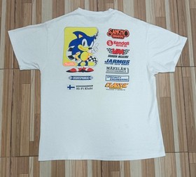 Vintage Sonic the Hedgehog 1993 Sega Racing Makela & Patoharju Rare Shirt L