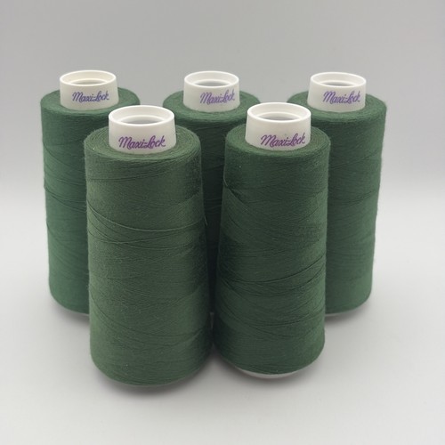 Lot Of 5 Maxi-Lock Serger Thread Polyester A Churchill Green TEX 27 13195 32279