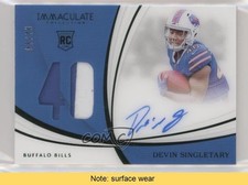 2019 Panini Immaculate FOTL Emerald 1/14 Devin Singletary Patch Auto READ 2k0