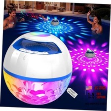 2026 Upgraded Bluetooth Pool Speaker, Floating Pool Speaker with Top White